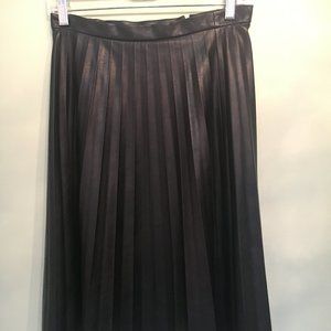 J. Crew Faux Leather Pleated Skirt Size 2